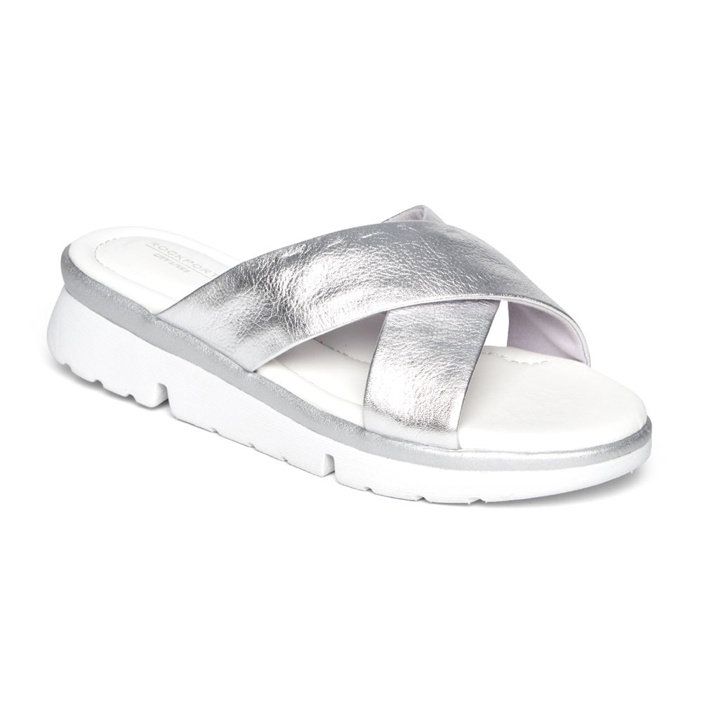 Sandálias Rockport Mulher Prateadas - R-Evolution - 70136WPXR